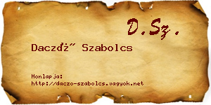 Daczó Szabolcs névjegykártya